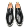 Stylish Gray Leather Sneakers with Rivets and Tassels