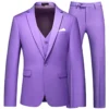 Slim Fit 3 Piece Suit Set for Weddings and Business