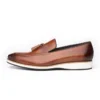 Breathable Slip-On Leather Loafers with Tassel