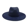 Round Flat Brim Suede Cowboy Hat