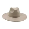 Round Flat Brim Suede Cowboy Hat