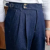 Casual blue business dress pants for office and weddings