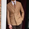Double breasted slim fit blazer jacket