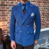 Italian corduroy slim fit double breasted blazer