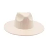 Round Flat Brim Suede Cowboy Hat