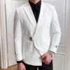 Metal buckle blazer for party and wedding