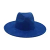 Round Flat Brim Suede Cowboy Hat