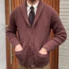 Fall lapel sweater cardigan with pockets